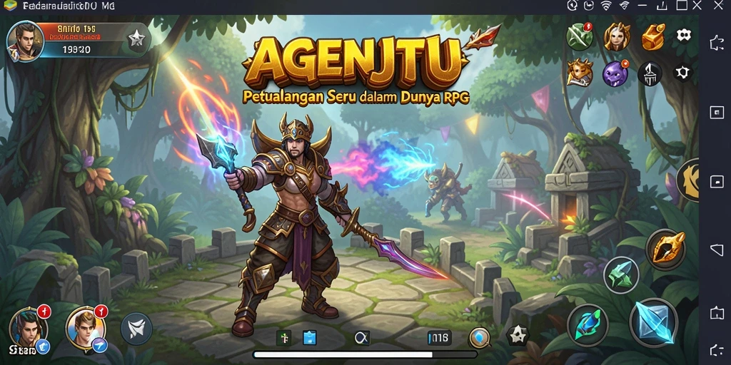Tampilan gameplay AGENJITU yang menakjubkan dan penuh aksi.