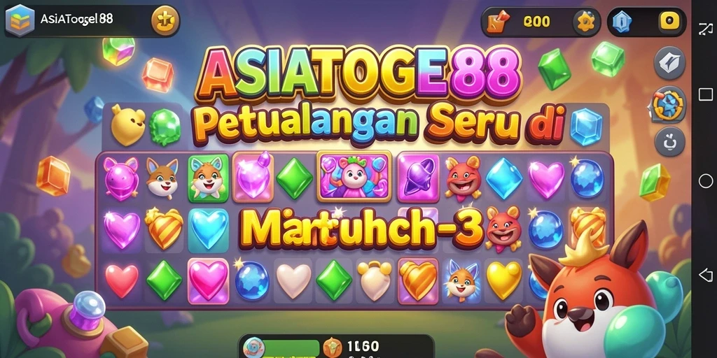 Tampilan gameplay seru ASIATOGEL88 di level Match-3.
