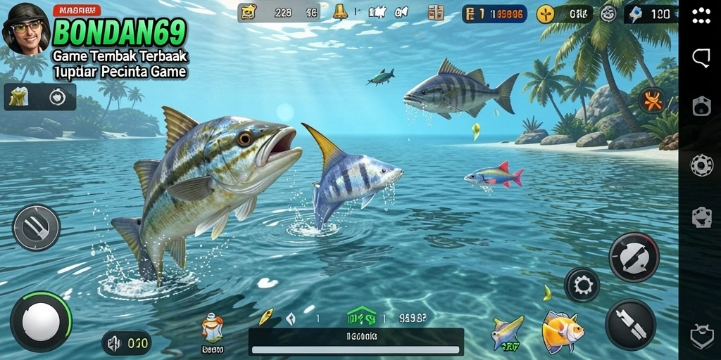 Gameplay seru BONDAN69 menampilkan keseruan menangkap ikan.