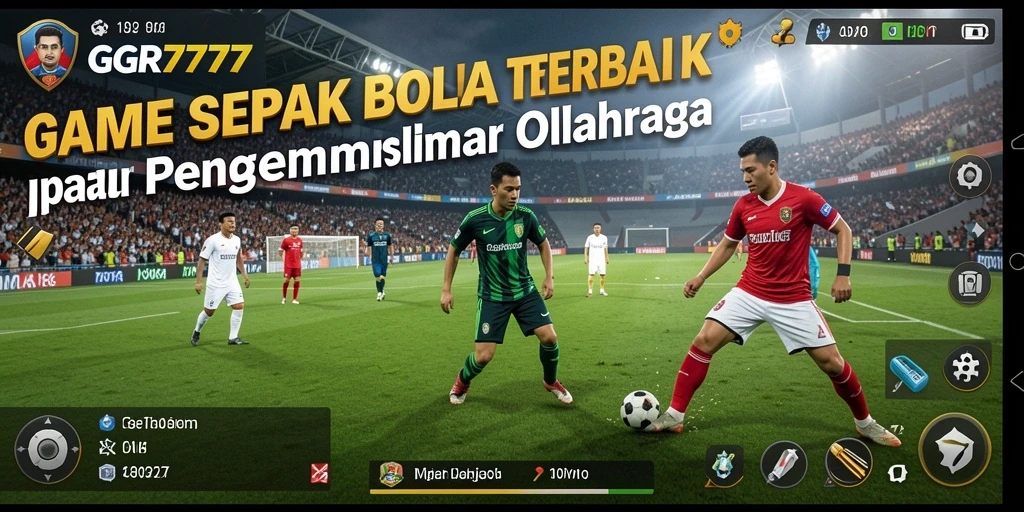 Screenshot GGR7777 menampilkan aksi seru gameplay sepak bola.