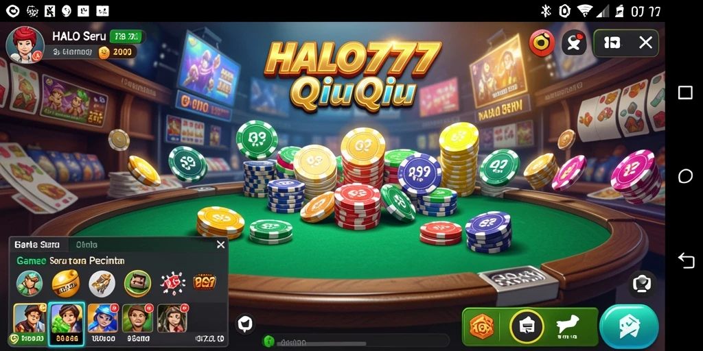 Tampilan menarik gameplay QiuQiu di HALO777.