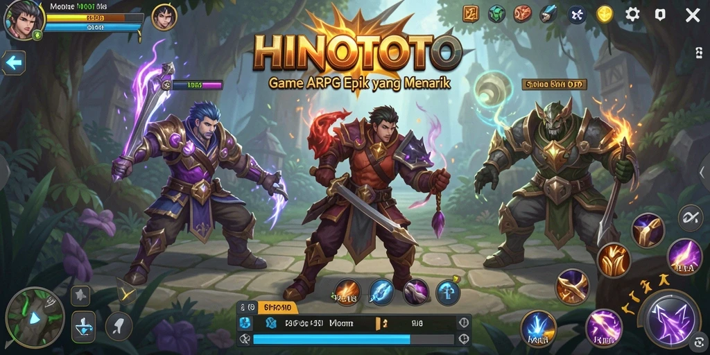 Tampilan gameplay HINOTOTO yang menakjubkan dalam aksi ARPG.