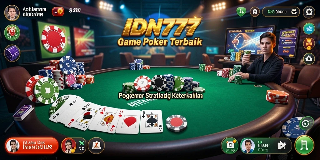 Tampilan gameplay Poker yang seru dan menegangkan di IDN777.