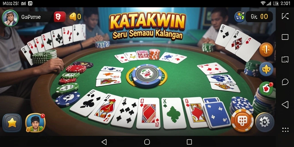Gameplay seru KATAKWIN yang menggugah semangat untuk bermain Gaple.