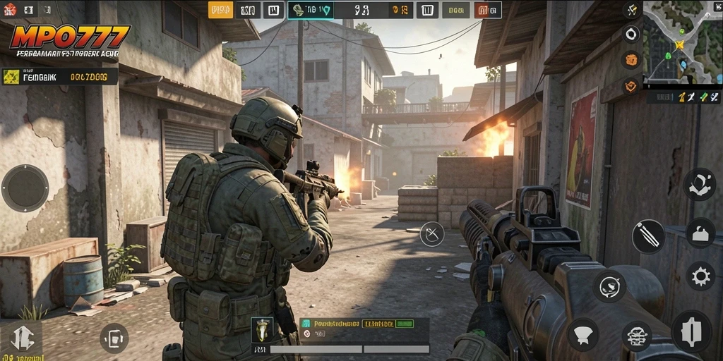 Screenshot menampilkan momen aksi intens dalam permainan FPS.