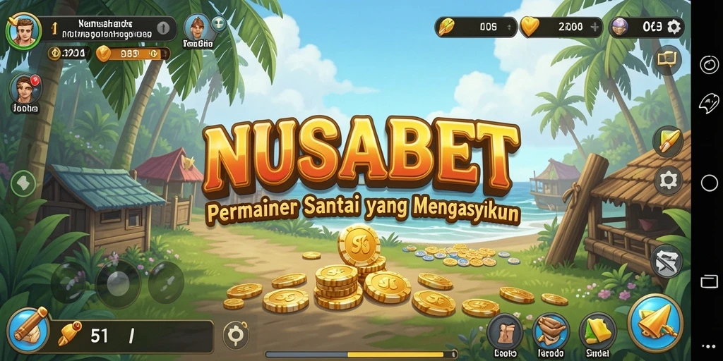 Tampilan gameplay NUSABET yang seru dan penuh warna.