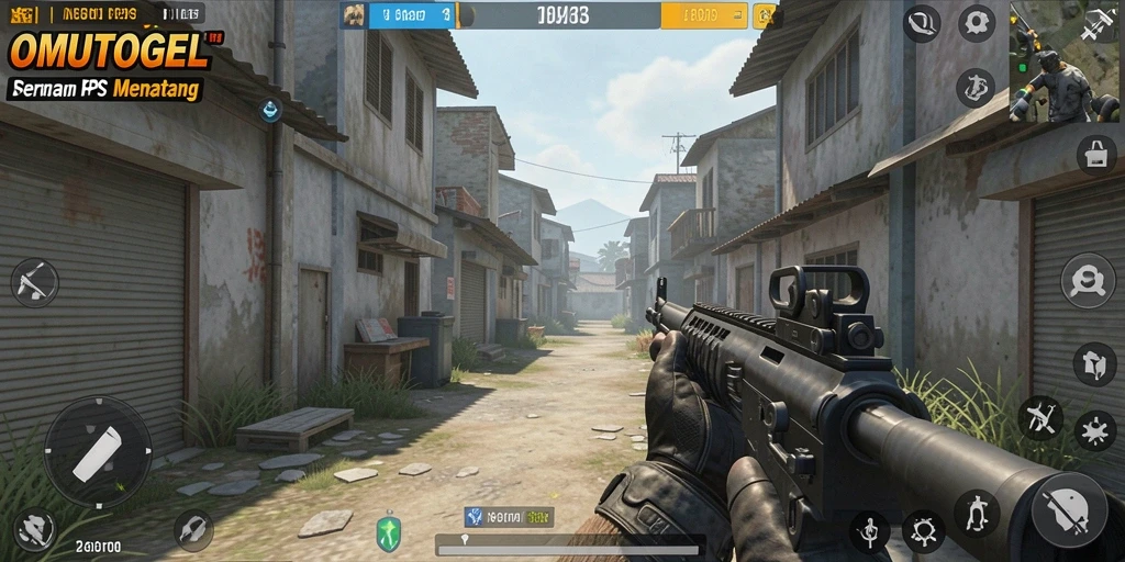 Screenshot gameplay FPS seru dalam OMUTOGEL.