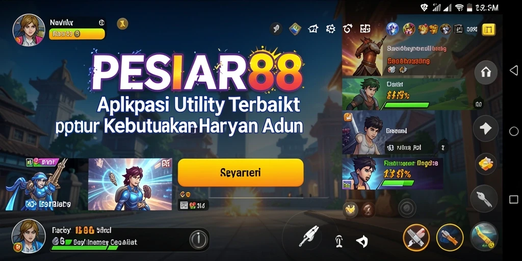 Screenshot PESIAR88 menampilkan interface intuitif untuk pengguna.