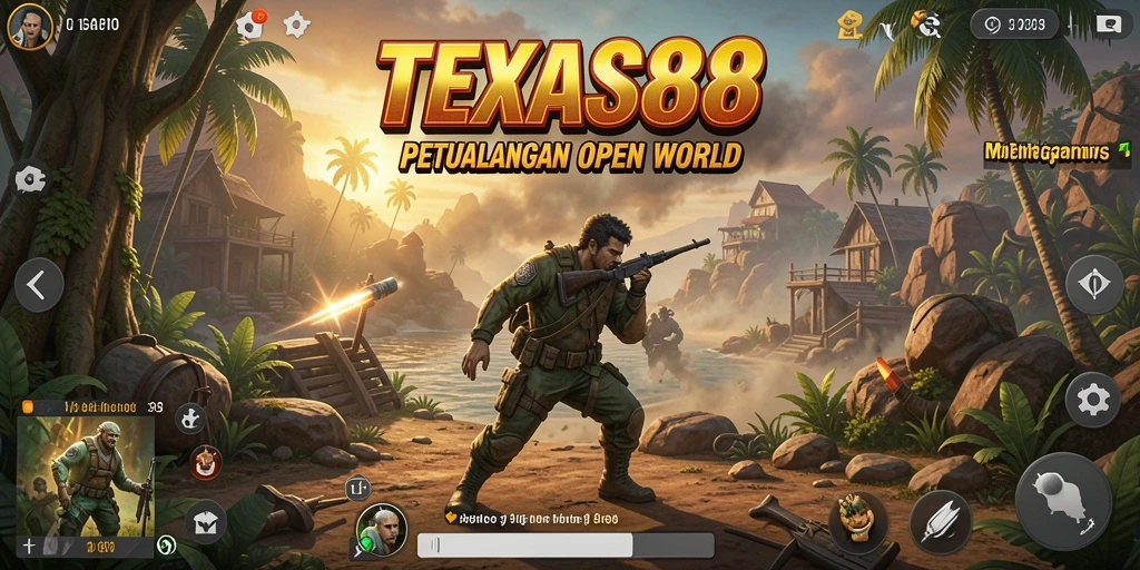 Tampilan gameplay yang menakjubkan dari dunia terbuka TEXAS88.